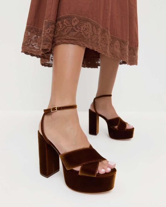  로플러랜달 샌들 로플러 랜달 로레타 플랫폼  다크 브라운 - LOEFFLER RANDALL