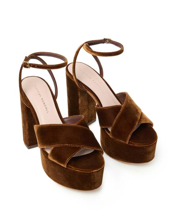  로플러랜달 샌들 로플러 랜달 로레타 플랫폼  다크 브라운 - LOEFFLER RANDALL