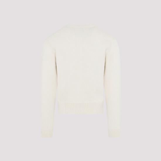26FW 셀린느 캐시미어 크루넥 스웨터 RY0SV1261 01W1 WHITE BLACK 1 - CELINE