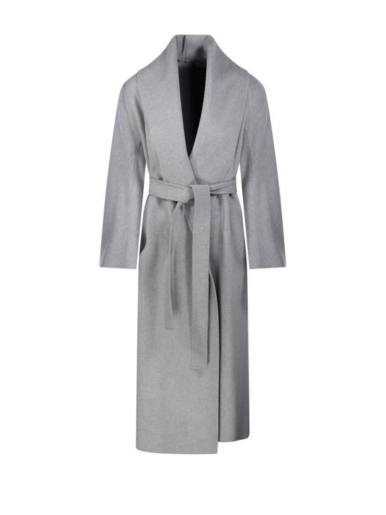 26FW 에스막스마라 폴도 버진 울 벨티드 롱 코트 2629016043600 074 GRIGIO PERLA