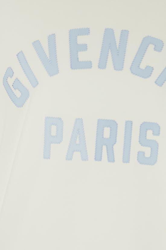 26FW 지방시 맥시 로고 코튼 티셔츠 BM71NK3YRS 128 WHITE LIGHT BLUE - GIVENCHY
