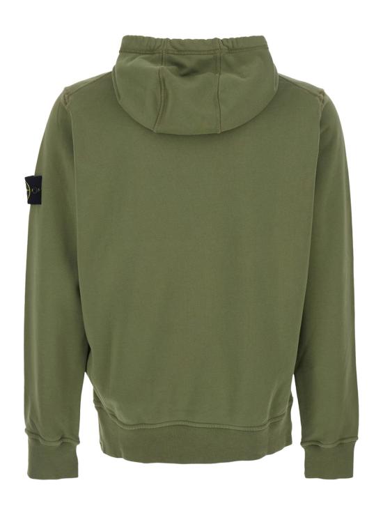  스톤 아일랜드 오가닉 코튼 플리스 레귤러핏 후드 스웨트셔츠 L1S156100062 - STONE ISLAND