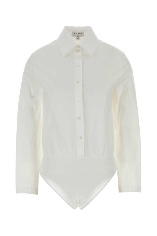 26FW 알라이아 셔츠 AA9C1030T611D 000 White