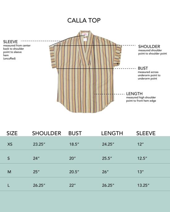  론 블라우스 Lwn Calla Top Lake Shadow Stripe Silk - LWN