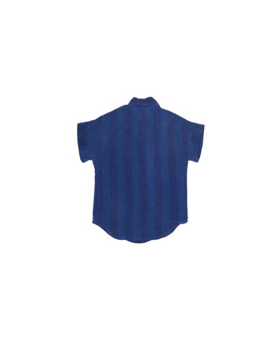  론 블라우스 Lwn Calla Top Lake Shadow Stripe Silk - LWN