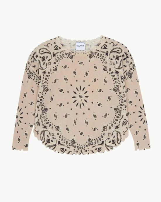  쿠즈텡 스웨터 Kujten Mela Bandana Bico Sweater Organic Brown