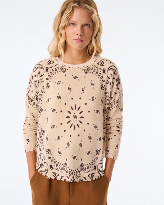  쿠즈텡 스웨터 Kujten Mela Bandana Bico Sweater Organic Brown - KUJTEN