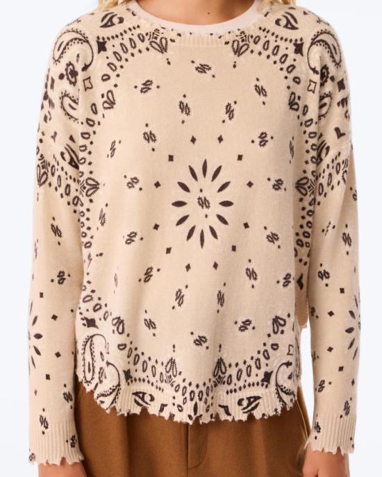  쿠즈텡 스웨터 Kujten Mela Bandana Bico Sweater Organic Brown - KUJTEN