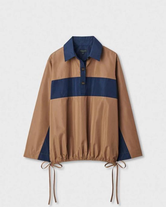  랙앤본 긴팔 티셔츠 Rag & Bone 럭비 셔츠 카멜 - RAG & BONE
