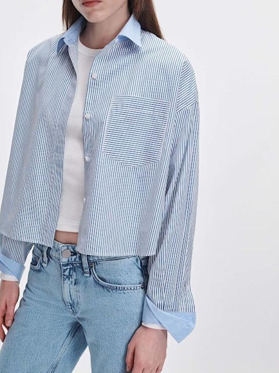 26FW 랙앤본 셔츠 RAFZ26FSMCOBLUMLTISTP Light Blue - RAG & BONE