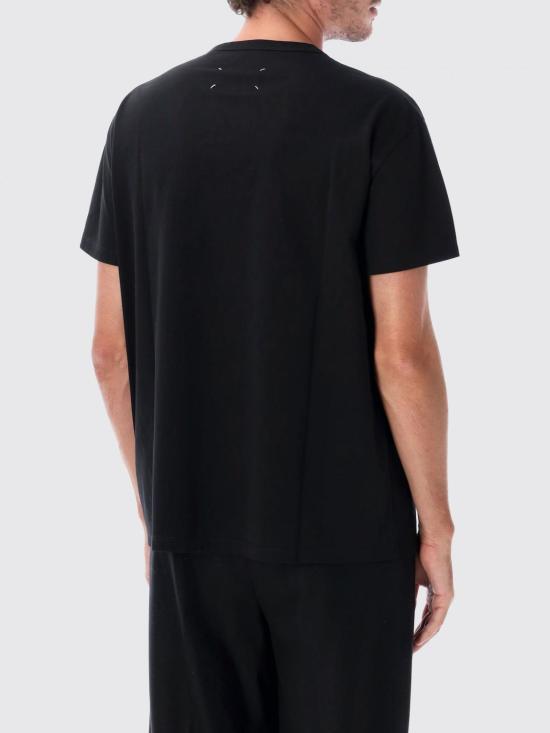 26FW 마르지엘라 로고 코튼 티셔츠 S50GC0736S22816 900 Black - MAISON MARGIELA