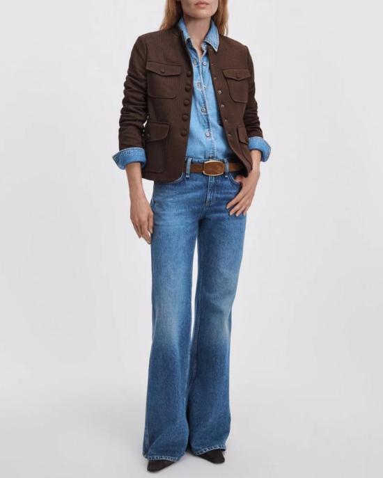  랙앤본 데님 팬츠 Rag & Bone Josie L/R Relaxed Flare Jean Flora - RAG & BONE