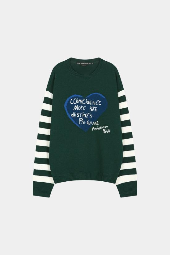 26FW 앤더슨벨 스웨터 atb1618m GREEN IVORY DOM