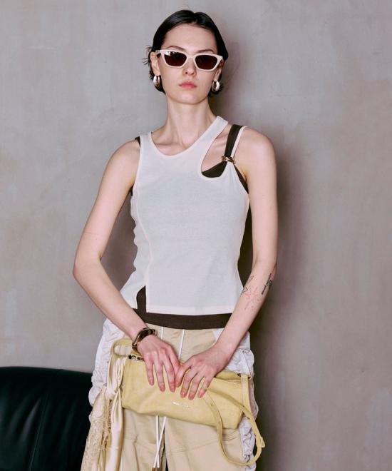 26SS 메종 스페셜 민소매 티셔츠 21261415708WHT DOM - MAISON SPECIAL