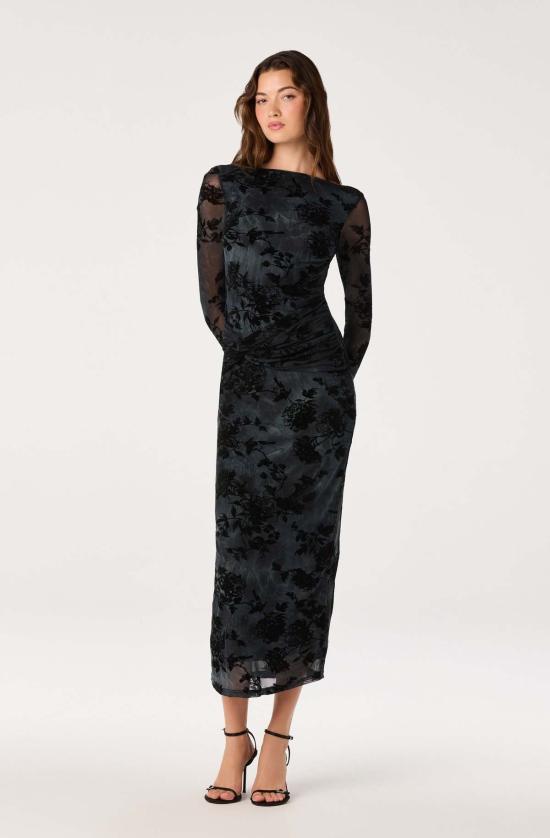 아스트라 더 라벨 롱 원피스 Astr The Label Syriah Burnout Mesh Dress