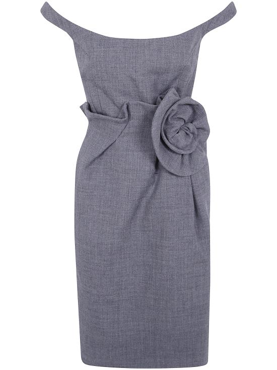 26FW 마그다뷰트림 미디 원피스 263926 GREY