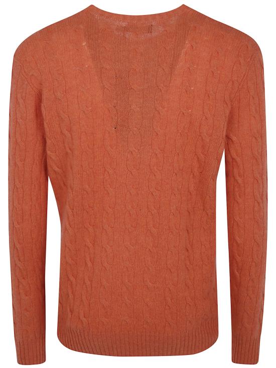 26FW 폴로 랄프로렌 케이블 니트 스웨터 710 876 762 500 ORANGE JASPER HEATHER - POLO RALPH LAUREN