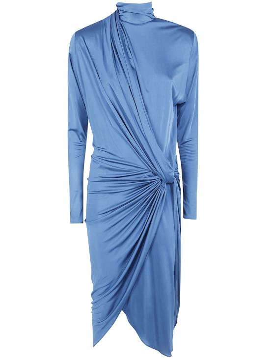 26FW 발망 미디 원피스 DR0000000055 A49 BLUE