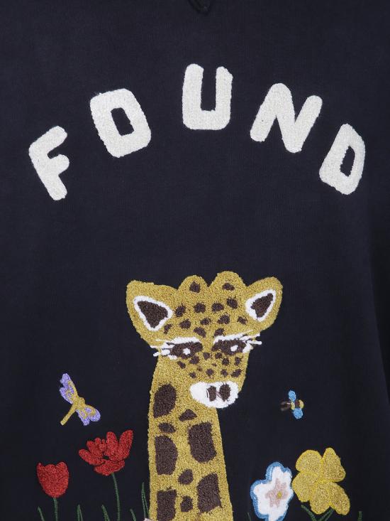 26FW 파운드 후드 티셔츠 FOFW26HO13012 0027 VINTAGE BLACK - FOUND