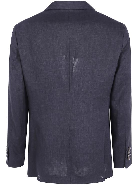  브루넬로 쿠치넬리 리넨 디컨스트럭티드 재킷 MB4307BTD1 C005 BLACK - BRUNELLO CUCINELLI