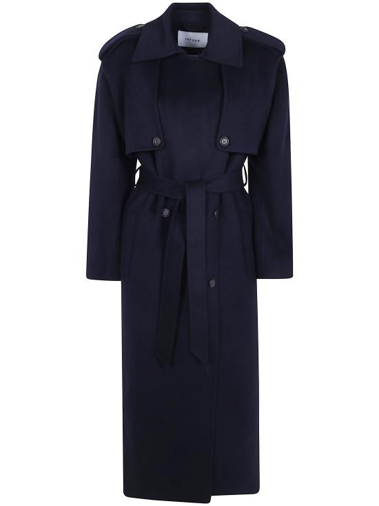 26FW 아이비앤오크 트렌치 코트 IO30600087 BL900 DARK NAVY