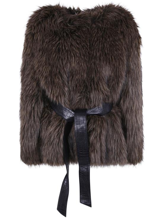 26FW 마그다뷰트림 무스탕 163926 BROWN