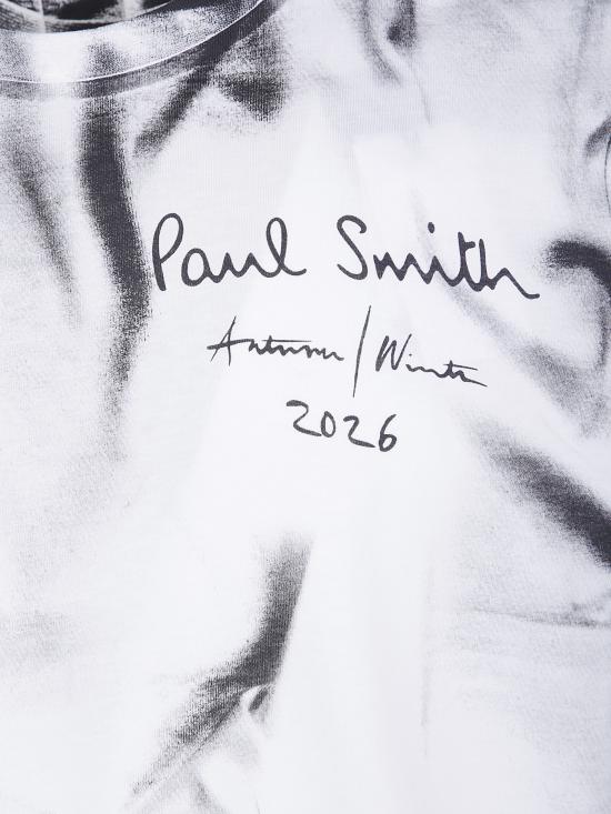 26FW 폴 스미스 탑 M1R 919T WP6203 79 WHITE BLACK PRINT - PAUL SMITH