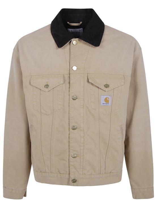 26FW 칼하트 WIP 데님 자켓 I037058 3WQ4O WIP DUSTY H TOBACCO STONE CANVAS