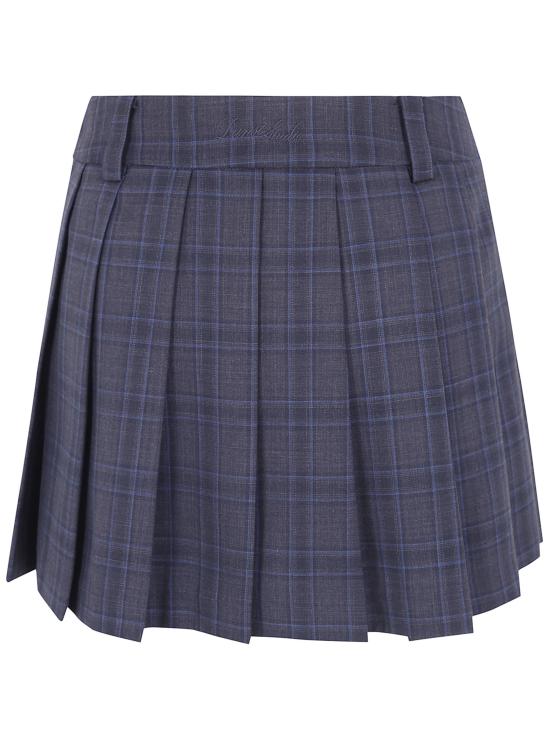 26FW 던스트 숏 스커트 UDSK6C203MU CHARCOAL BLUE CHECK - DUNST