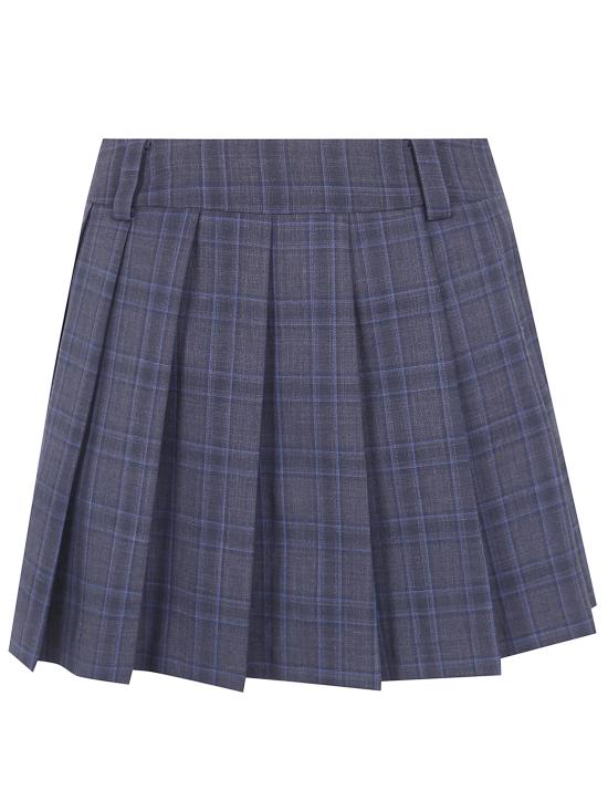 26FW 던스트 숏 스커트 UDSK6C203MU CHARCOAL BLUE CHECK