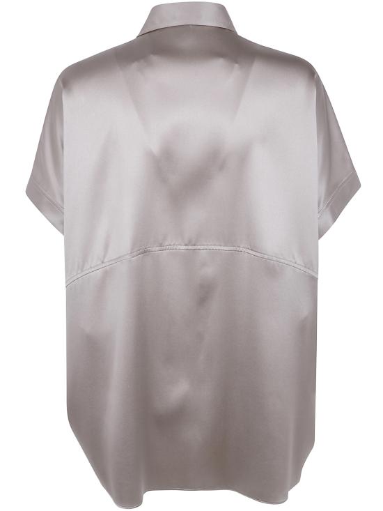  브루넬로 쿠치넬리 실크 블라우스 M0C59RA915 C2874 KHAKI - BRUNELLO CUCINELLI