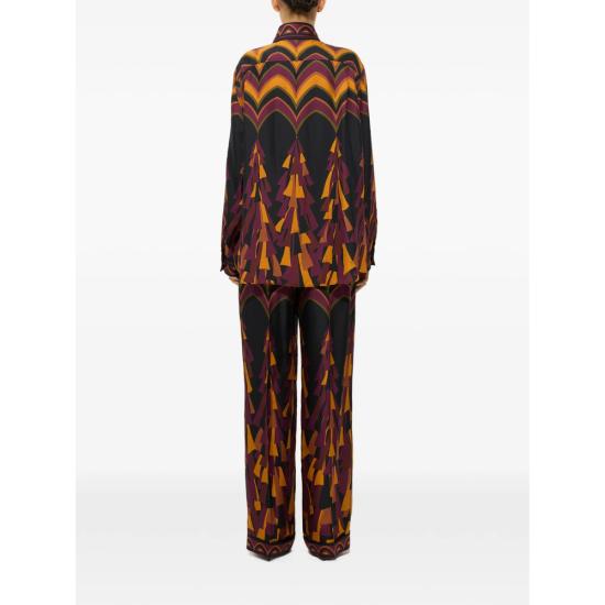 26FW 푸찌 스트레이트 팬츠 6URT10 6U841 075 BLACK ORANGE - PUCCI