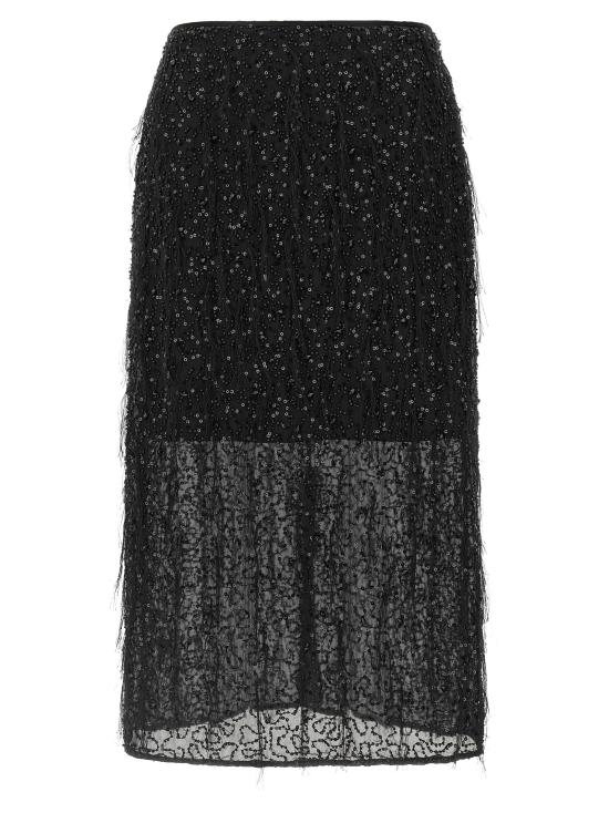 26FW 트윈셋 미디 스커트 262TT208200006 Black