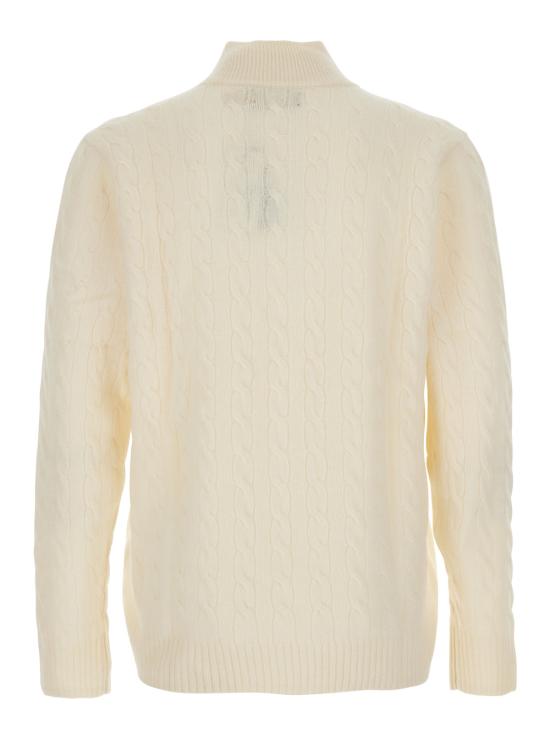 26FW 폴로 랄프로렌 포니 자수 케이블 니트 점퍼 710876766001 White - POLO RALPH LAUREN