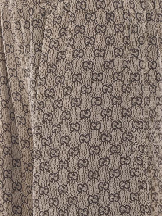 26FW 구찌 프린트 실크 레저 팬츠 A003ZB ZAVRI2270 BEIGE - GUCCI