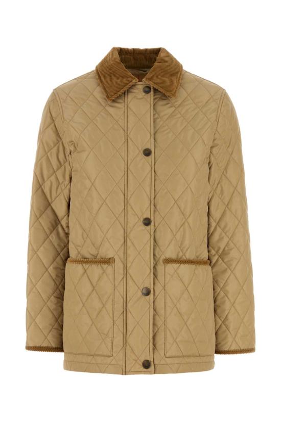 26FW 버버리 퀄티드 나일론 반 자켓 8107464 C1544 Beige o Tan