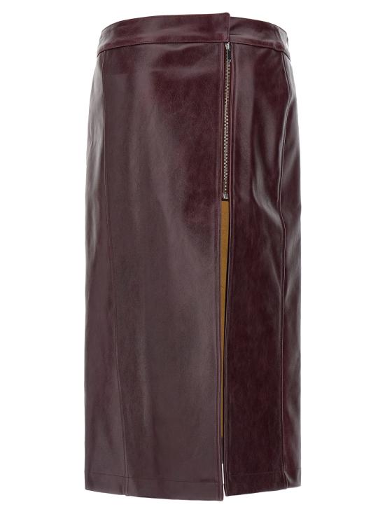 26FW 아르마리움 미디 스커트 ARMTMSK24LE13014BORGOGNA Bordeaux - ARMARIUM
