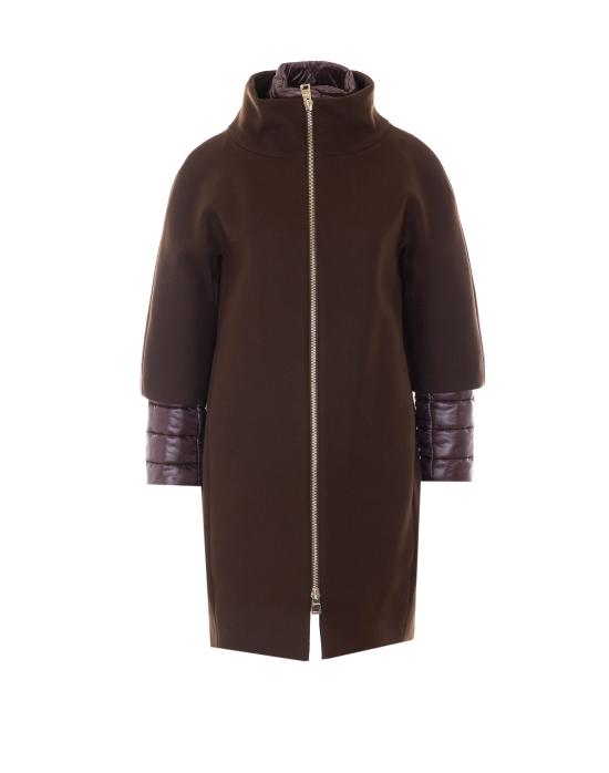 26FW 에르노 울트라라이트 나일론 버진 울 혼방 코트 CA000640D 333448810 BROWN