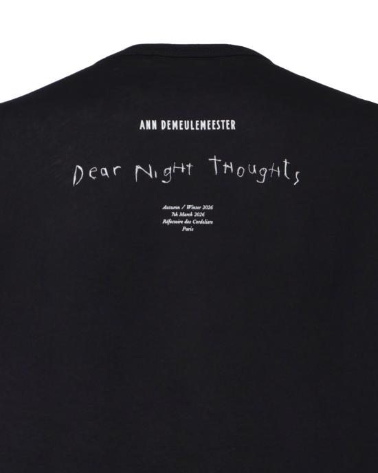 26FW 앤 드뮐미스터 반팔 티셔츠 B0014552 FA206099 BLACK - ANN DEMEULEMEESTER