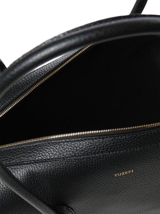26FW 유제피 가방 BRIOCHE DUFFLE PEBBLE GRAIN LEATHER BLACK - YUZEFI