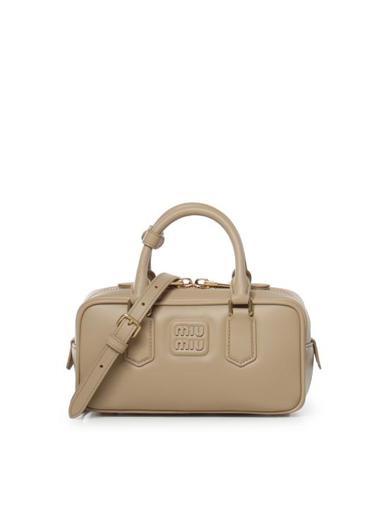 26FW 미우미우 아르카디 로고 토트백 5BB142 ACR3F0036 BEIGE