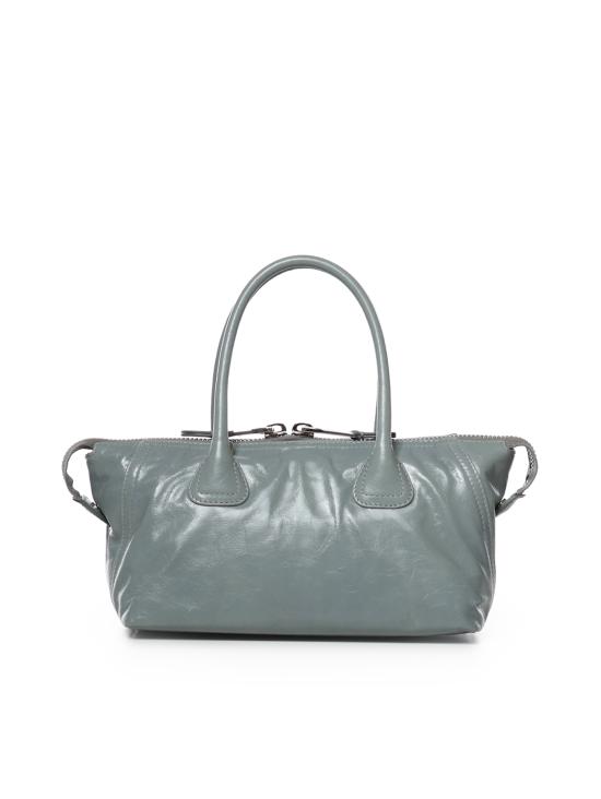 26FW 미우미우 로고 자수 미니 가죽 토트백 가방 5BA338 2A44F0384 SAGE - MIU MIU