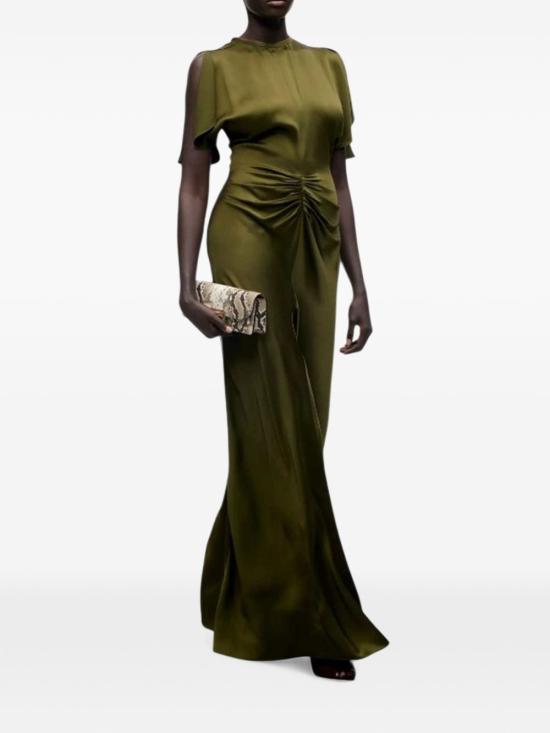 26FW 빅토리아 베컴 미디 원피스 1426WDR007004A 9990 GREEN - VICTORIA BECKHAM