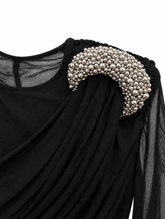 26FW 아멘쿠튀르 미디 원피스 AMW26412 920 BLACK - AMEN COUTURE