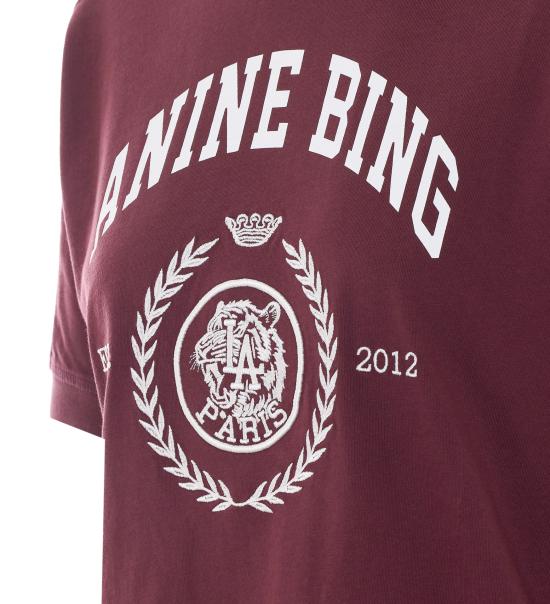 26FW 애니빙 반팔 티셔츠 A0812695 BGN28BURGUNDY RED - ANINE BING