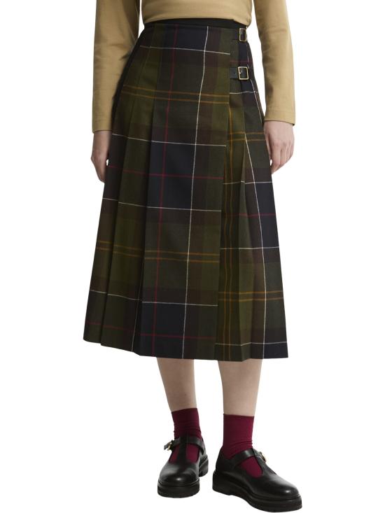 26FW 바버 미디 스커트 LSK0177 TN11 GREEN - BARBOUR