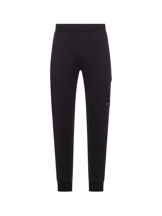 26FW 씨피 컴퍼니 다이애그널 레이즈드 플리스 카고 렌즈 스웨트팬츠 RCCMSP717A 005086W999 BLACK