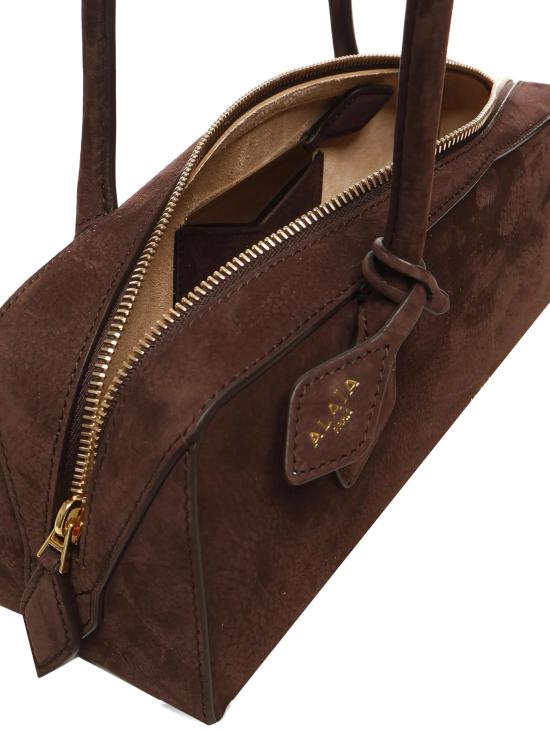 26FW 알라이아 르 테켈 미디움 레더 숄더백 AA1S06033CA214 741 BRUN OR - ALAIA