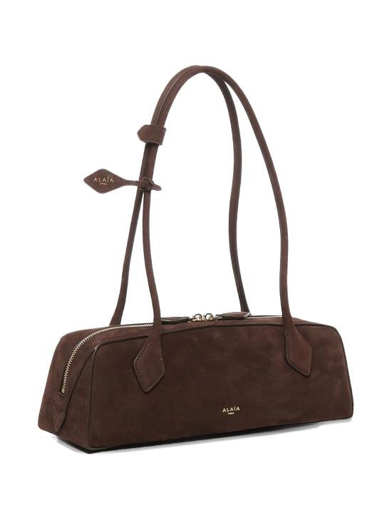 26FW 알라이아 르 테켈 미디움 레더 숄더백 AA1S06033CA214 741 BRUN OR - ALAIA
