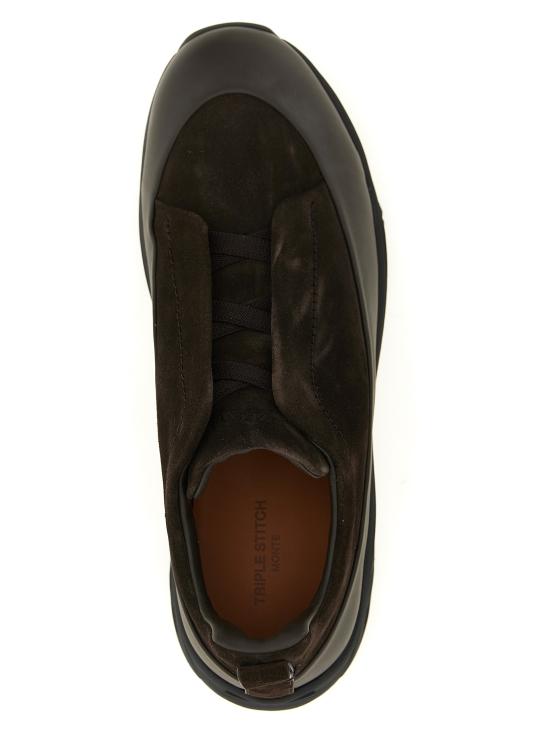 26FW 에르메네질도제냐 스니커즈 LHNELS7008ZTDM Brown - ERMENEGILDO ZEGNA